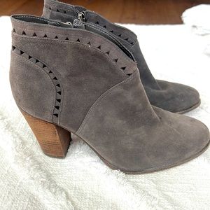 Vince Camuto charcoal gray booties